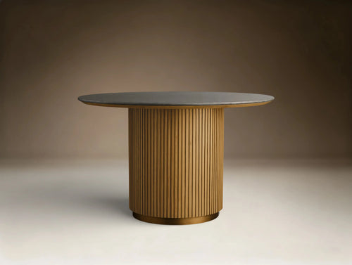 Finnie Round Wood Dining Table