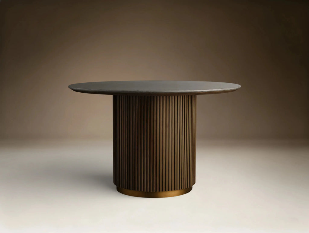 Finnie Round Wood Dining Table