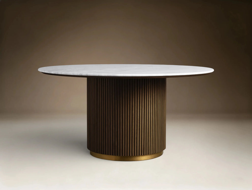 Finnie Round Wood Dining Table