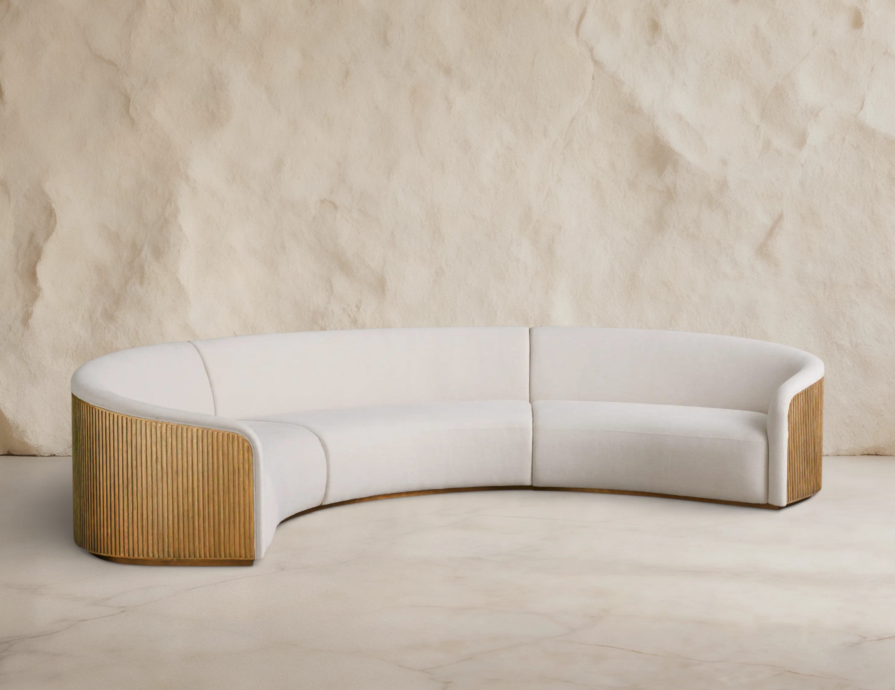 Finnie Three-Piece Curved Sectional