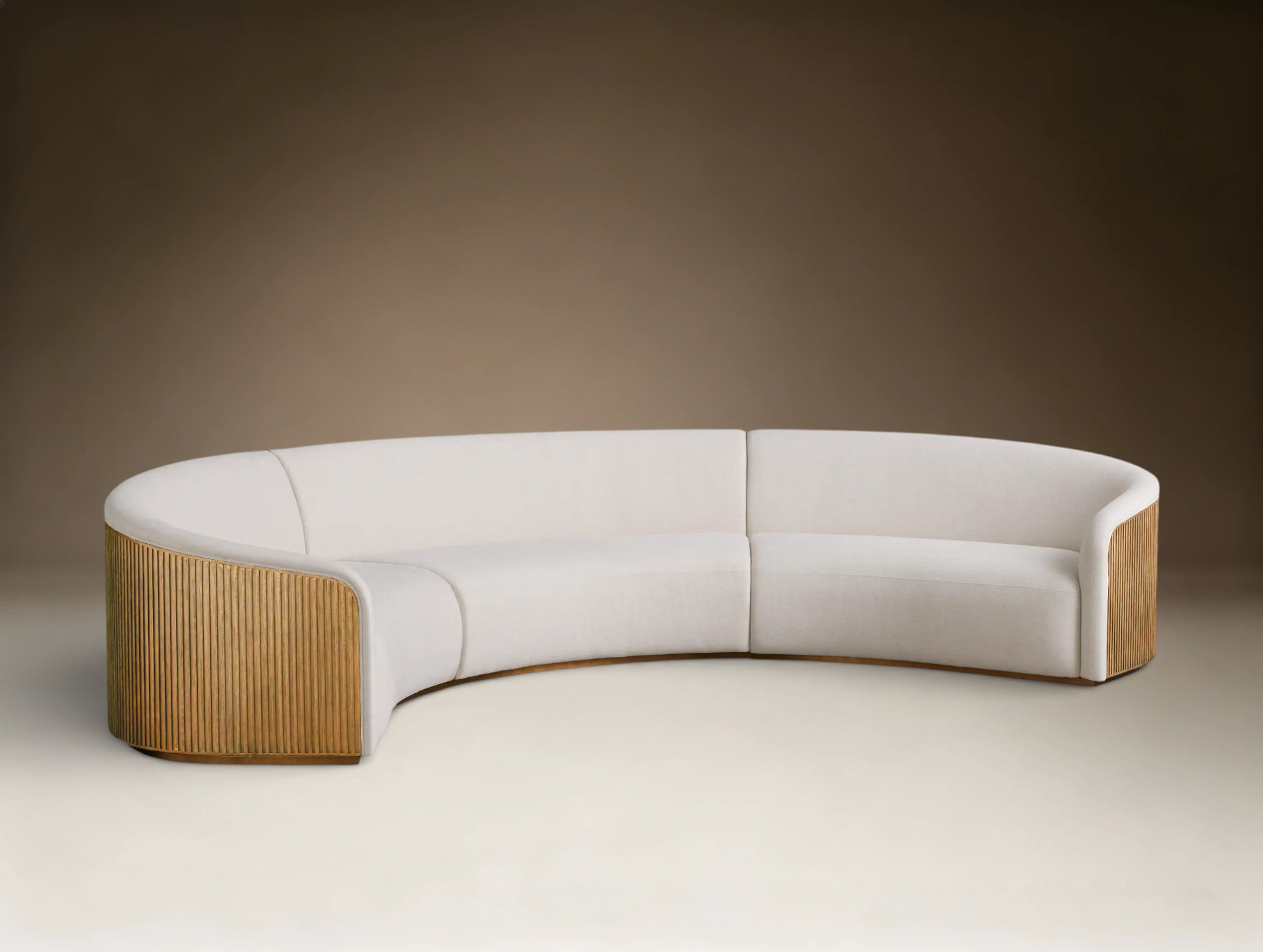 Finnie Three-Piece Curved Sectional